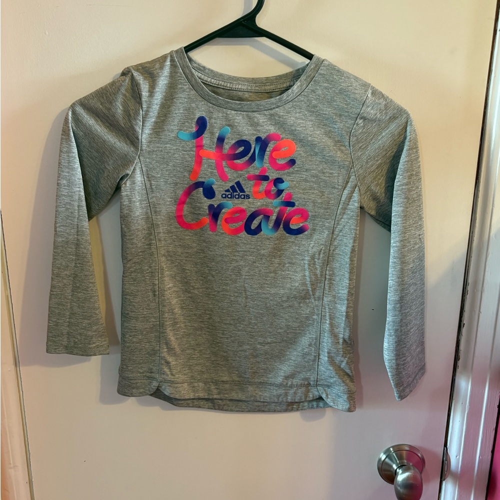 Adidas Kids Gray Long Sleeve Shirt